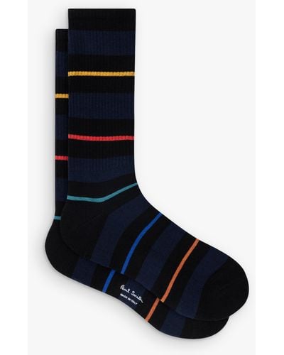 Paul Smith Gallagher Stripe Sport Socks - Blue