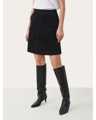 Part Two Lings Corduroy Mini Skirt - Black