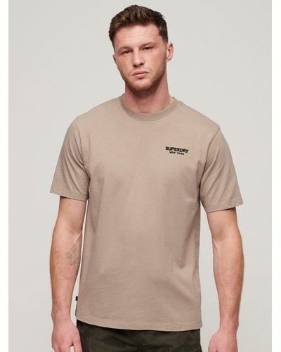 Superdry Luxury Sport Loose Fit T-shirt - Natural