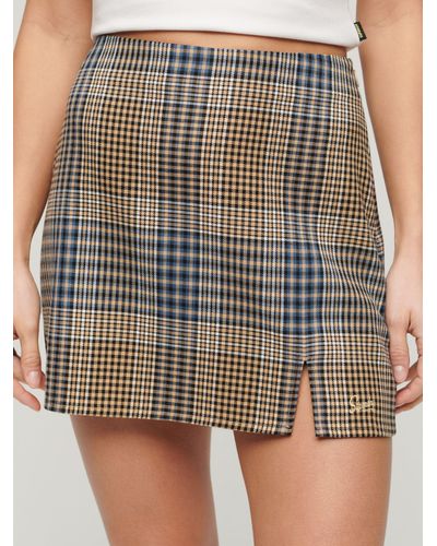 Superdry Double Check Mini Skirt - Multicolour