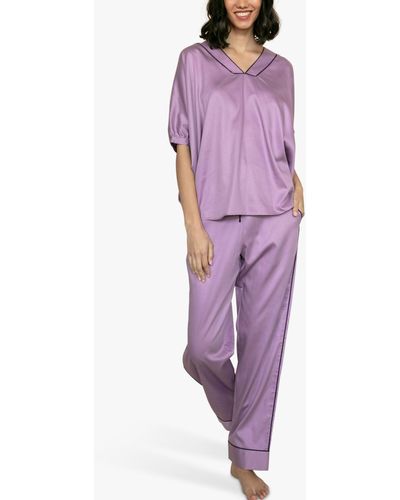 Fable & Eve Silky Pyjama Set - Purple