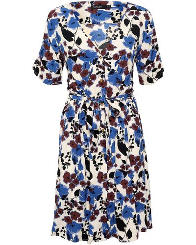 Soaked In Luxury Jaila Floral Shirt Dress - Blue