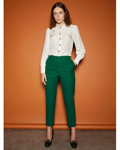 LK Bennett X Ascot Collection: Mariner Trousers - Green