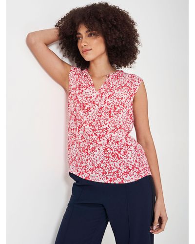 Crew Olivia Floral Print Blouse - Red