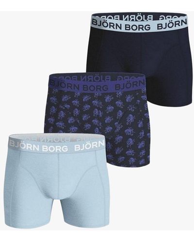 Björn Borg Cotton Stretch Boxer Briefs - Blue