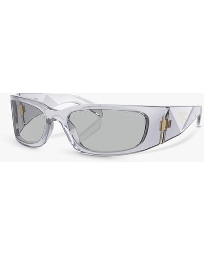 Prada Pr A14s Wrap Sunglasses - White