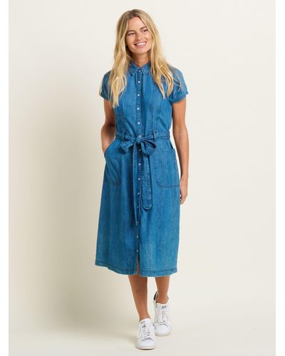 Brakeburn Betsy Shirt Dress - Blue