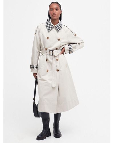 Barbour Tomorrow's Archive Blaire Showerproof Trench Coat - White
