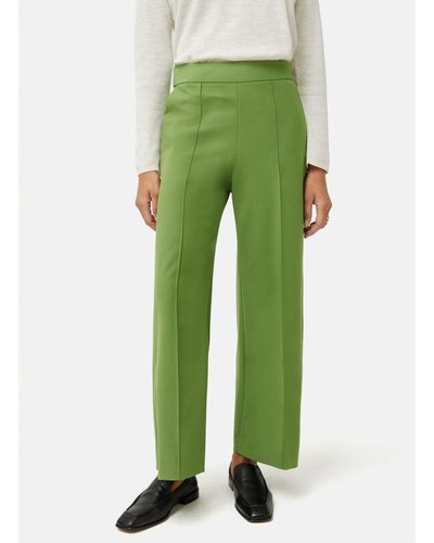 Jigsaw Modern Crepe Sailor Trousers - Green