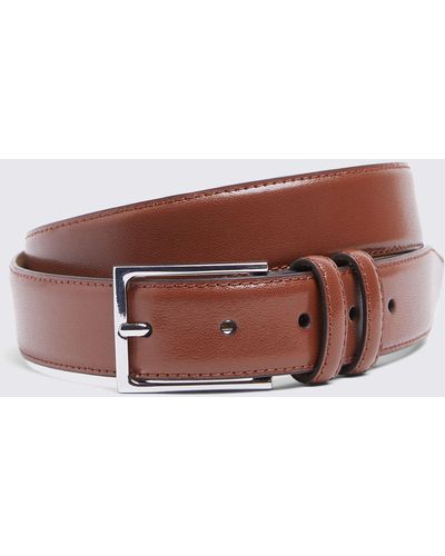 Moss Leather Belt - Brown