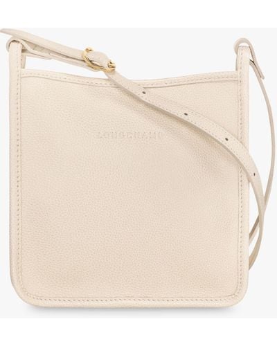 Longchamp Le Foulonne Small Leather Cross Body Bag - Natural