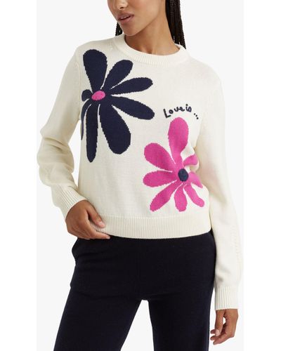 Chinti & Parker Love Is Floral Print Jumper - Pink