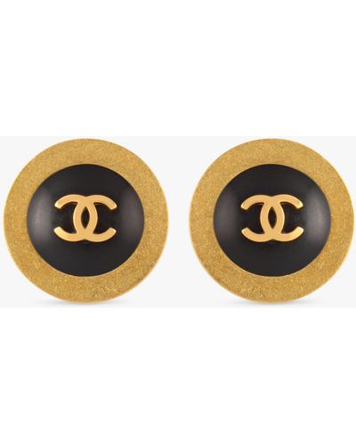 Susan Caplan Vintage Chanel Lucite Logo Textured Clip-on Earrings - Multicolour