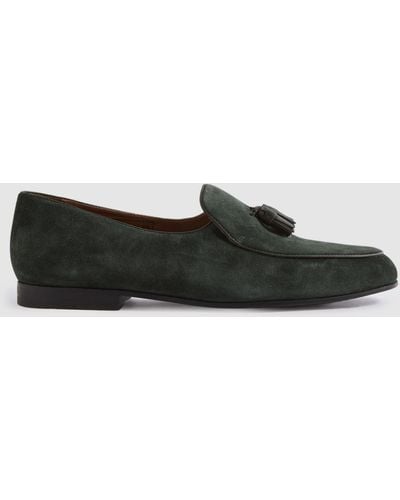 Reiss Harry Leather Tassel Loafers - Black