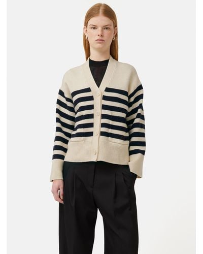 Jigsaw Mariniere Wool Cardigan - Natural