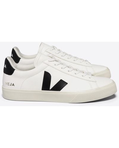 Veja Campo Leather Trainers - White