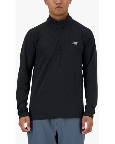 New Balance Knit 1/4 Zip Top - Black