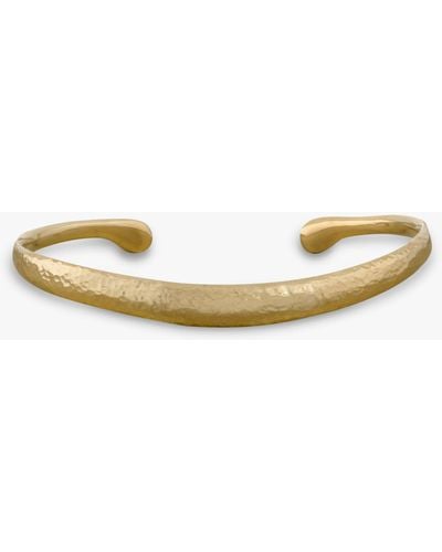 Dower & Hall Nomad 18ct Gold Vermeil Curved Torc Bangle - Natural