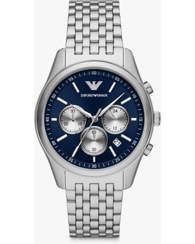 Emporio Armani Chronograph Bracelet Strap Watch - Blue