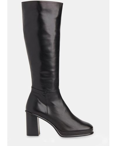 Whistles Clara Leather Knee High Boots - Black