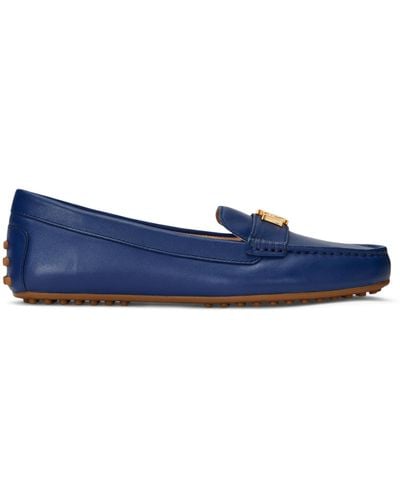 Ralph Lauren Lauren Barnsbury Nappa Leather Driver Loafers - Blue