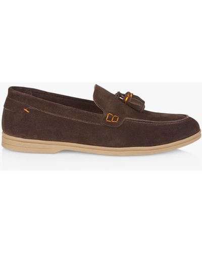 Silver Street London Wembley Suede Loafers - Brown