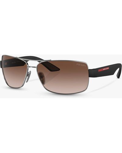 Prada Linea Rossa Ps 50zs Rectangular Sunglasses - Multicolour