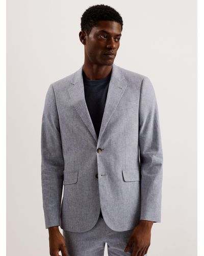 Ted Baker Frankj Pinstripe Blazer - Grey