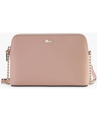 DKNY Bryant Leather Dome Cross Body Bag - Pink