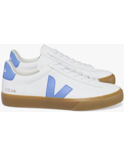 Veja Campo Leather Suede Detail Trainers - White