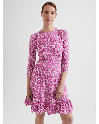 Hobbs Ami Floral Jersey Dress - Pink