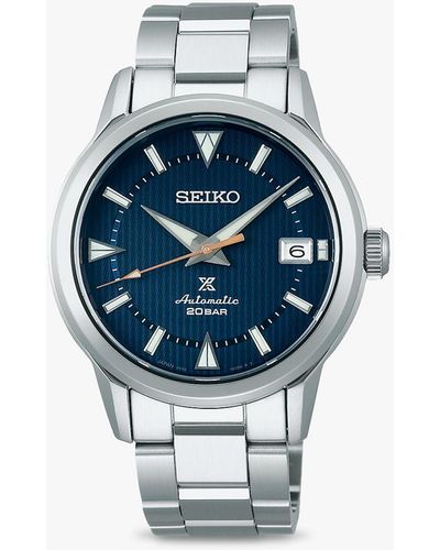 Seiko Spb249j1 Prospex 'deep Lake' Alpinist Automatic Date Bracelet Strap Watch - Blue