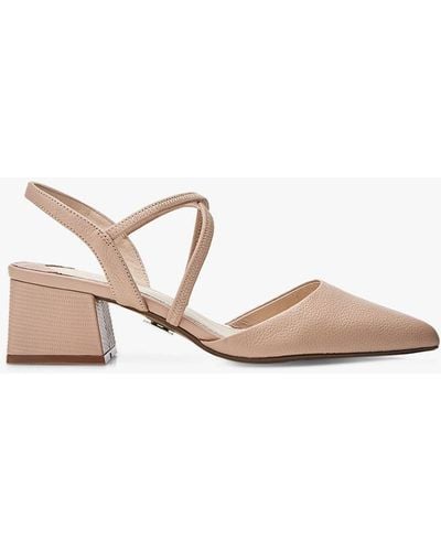 Moda In Pelle Caydence Two Part Block Heel Leather Court Shoes - Pink