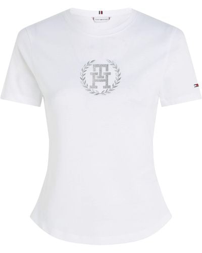 Tommy Hilfiger Slim Fit Logo T-shirt - White