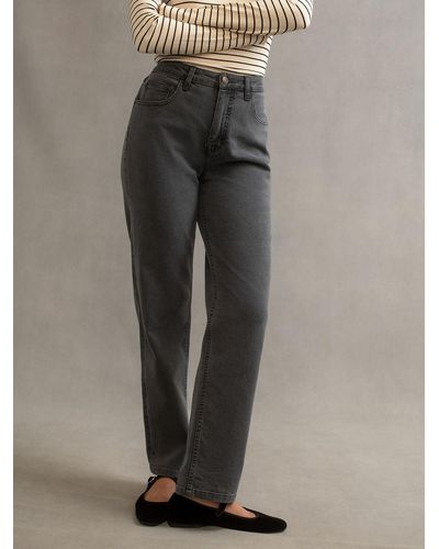 Nobody's Child Straight Leg Jeans - Grey