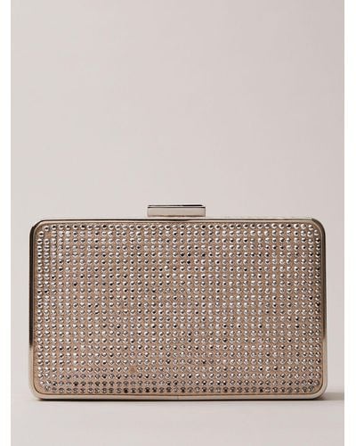 Phase Eight Sparkle Clutch Bag - Brown