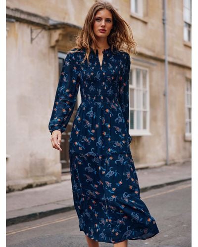 Aspiga Arabelle Floral Print Midaxi Dress - Blue