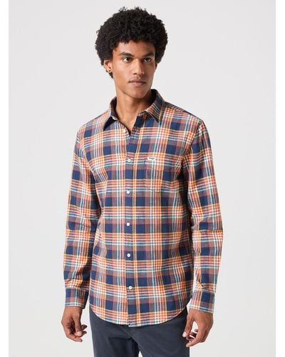 Wrangler Long Sleeve 1 Pocket Shirt - Multicolour