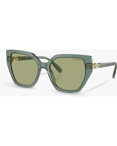 Swarovski Sk6016 Irregular Sunglasses - Green