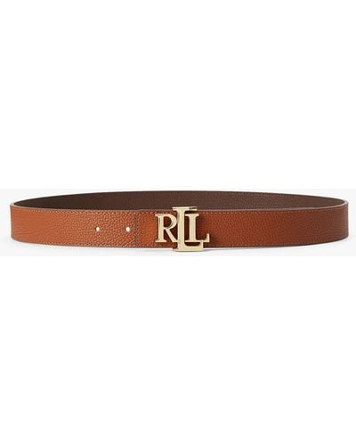 Ralph Lauren Casual Leather Reversible Dress Belt - Brown