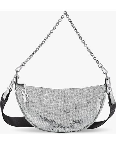 Longchamp Smile Sequin Crossbody Bag - White