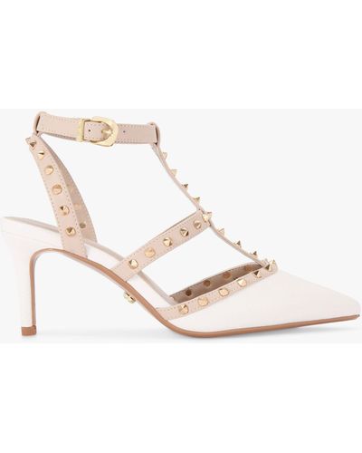 Carvela Kurt Geiger Samba Studded Open Court Shoes - White