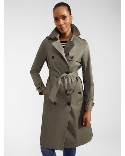 Hobbs Lisa Double Breasted Trench Coat - Green