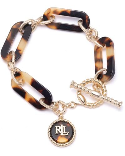 Ralph Lauren Lauren Tortoise Flex Link Bracelet - Metallic