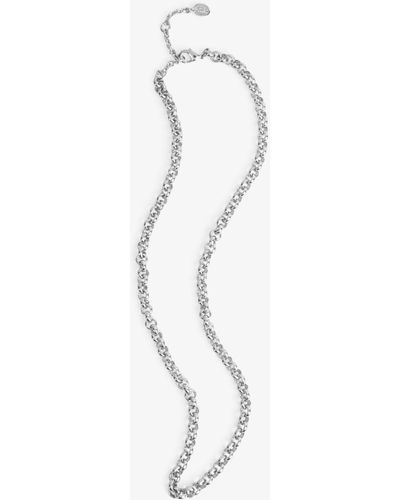 Hush Maia Rolo Chain Necklace - White