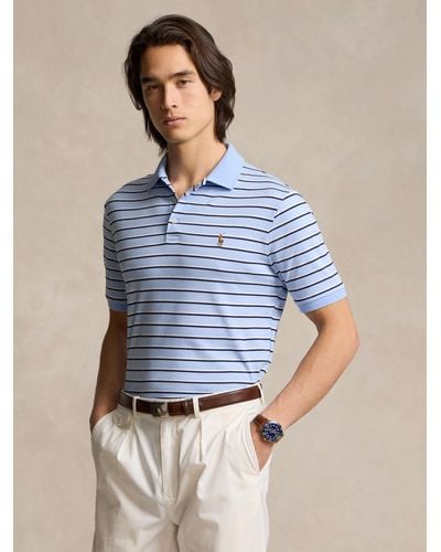 Ralph Lauren Striped Polo Shirt - Blue