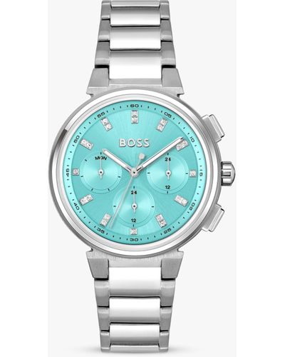 BOSS Boss 1502763 One Chronohraph Day Bracelet Strap Watch - Blue