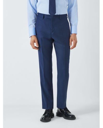 John Lewis Clarendon Wool Regular Suit Trousers - Blue