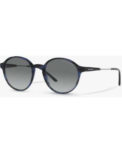 Giorgio Armani Ar8160 Oval Sunglasses - Grey
