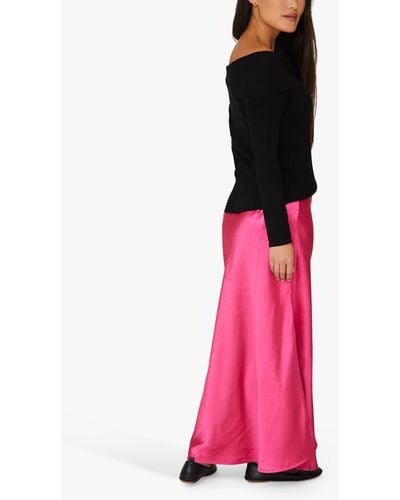 A-View Carry Sateen Skirt - Pink